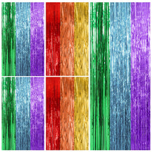 Foil Fringe Streamer Backdrop Curtain for Party Events