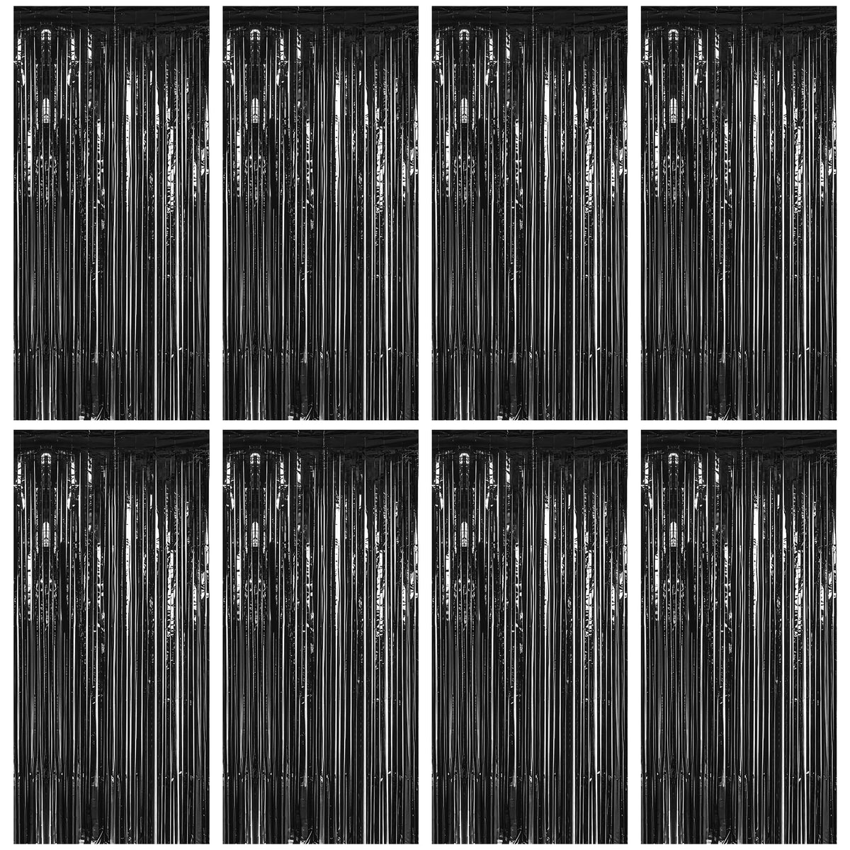 Colorful Foil Fringe Backdrop Curtain for Party Photos
