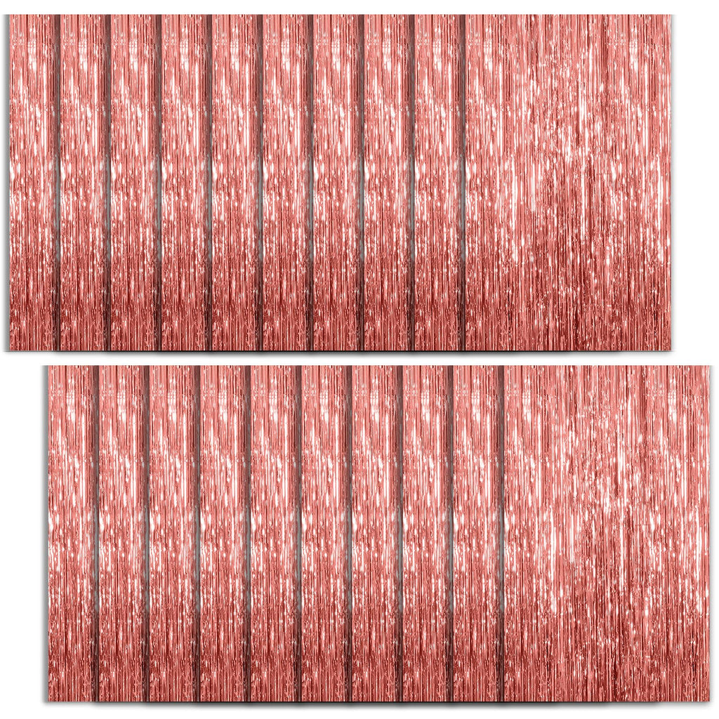 Metallic Foil Fringe Backdrop Curtain for Party Events