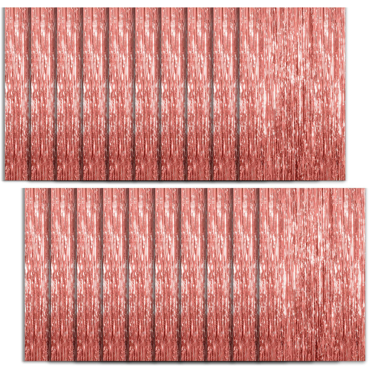 Metallic Foil Fringe Backdrop Curtain for Party Events