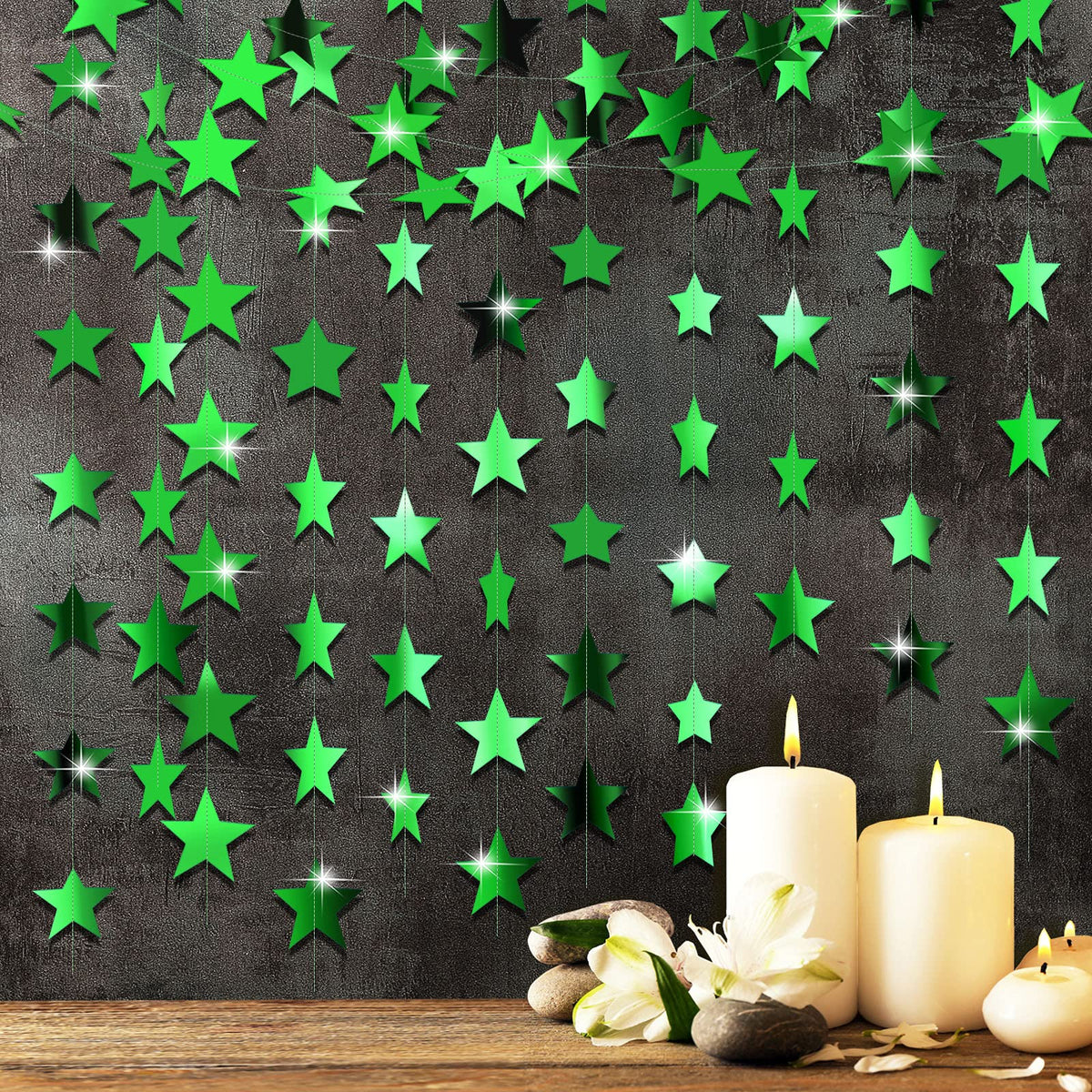 130-Foot Star Garland Banner for Parties & Event Decor