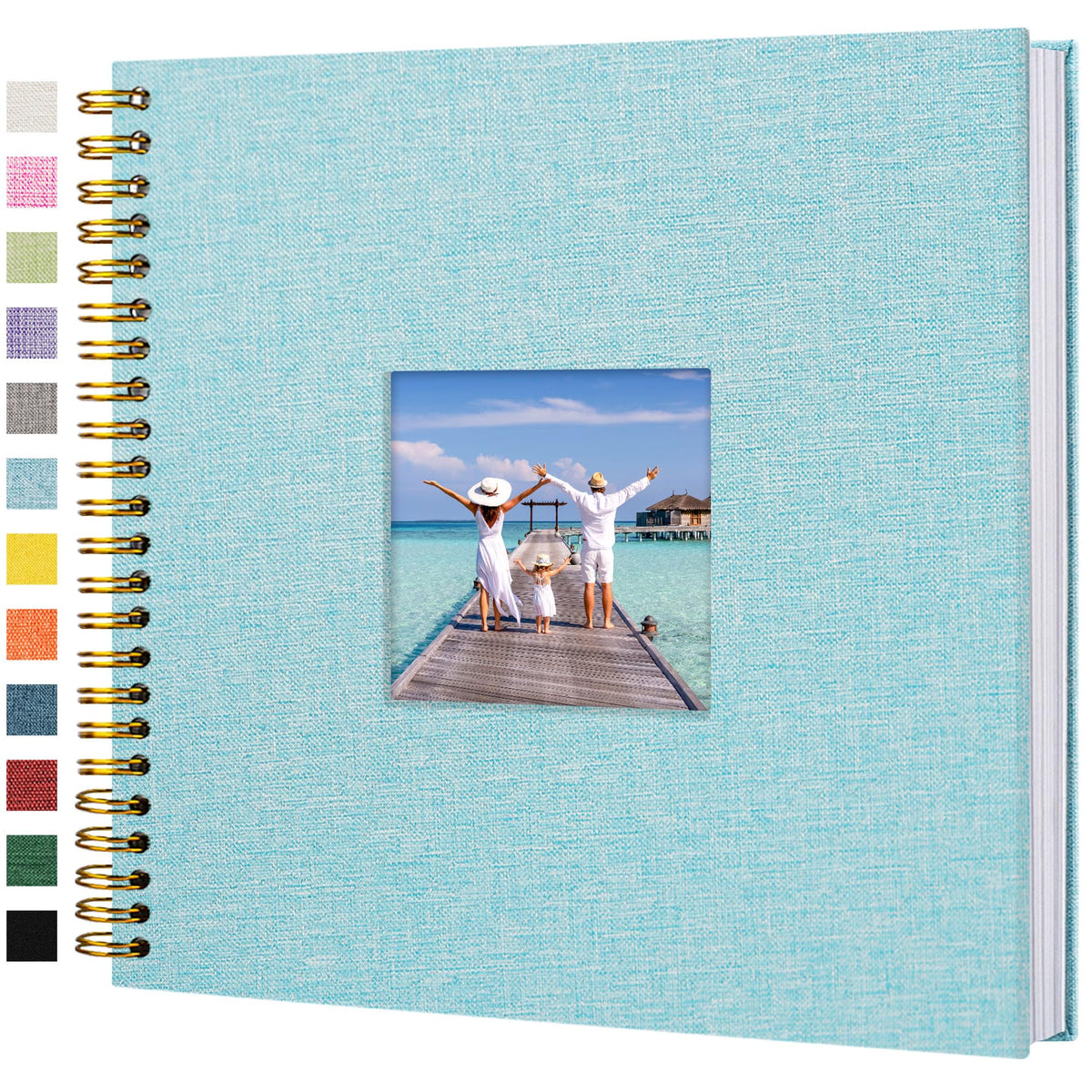Linen Scrapbook Photo Album for Weddings & Memories