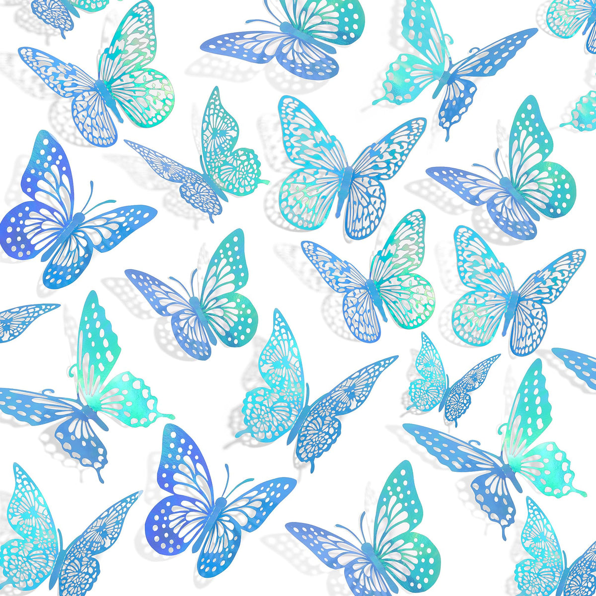 48-Piece 3D Butterfly Wall Sticker Set for Party Decor