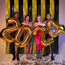 2-Pack Foil Fringe Backdrop Curtains for Party Events