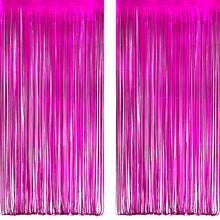 2-Pack Foil Fringe Backdrop Curtains for Party Events