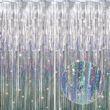 Metallic Tinsel Fringe Backdrop Curtain for Party Events