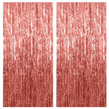 Metallic Foil Fringe Backdrop Curtain for Party Events
