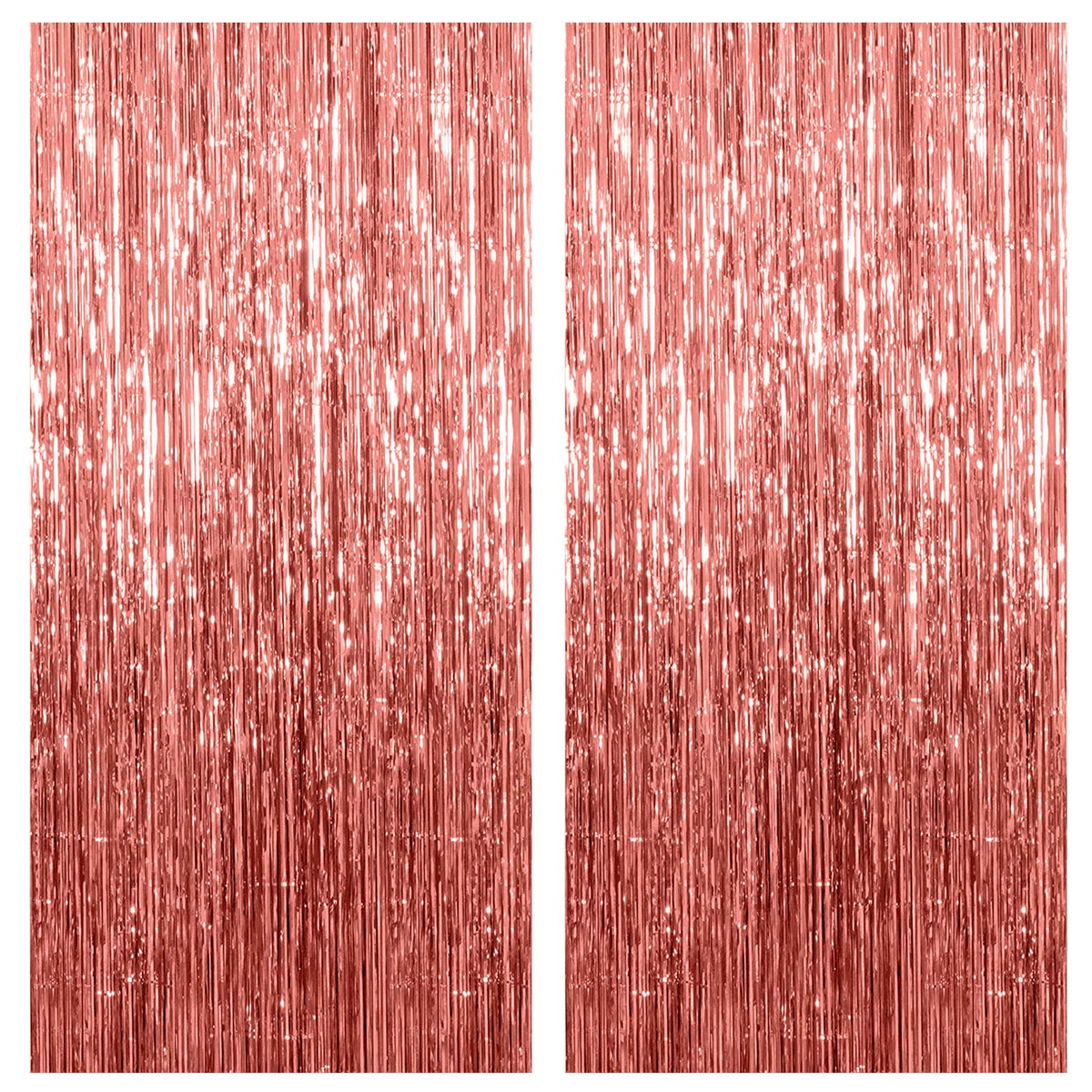Metallic Foil Fringe Backdrop Curtain for Party Events