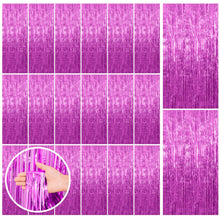 Foil Fringe Streamer Backdrop Curtain for Party Events