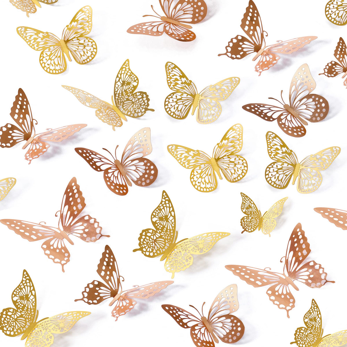 48-Piece 3D Butterfly Wall Sticker Set for Party Decor