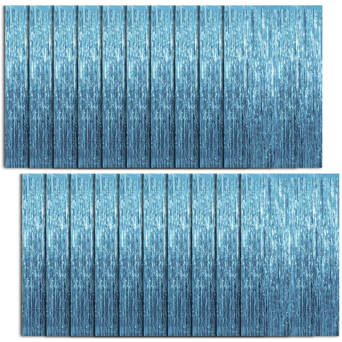 Metallic Foil Fringe Backdrop Curtain for Party Events
