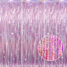 Metallic Tinsel Fringe Backdrop Curtain for Party Events