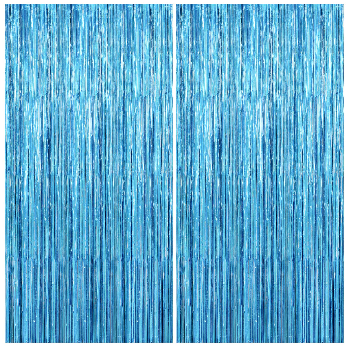 Metallic Foil Fringe Backdrop Curtain for Party Events
