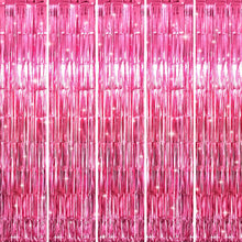 Metallic Tinsel Fringe Backdrop Curtain for Party Events