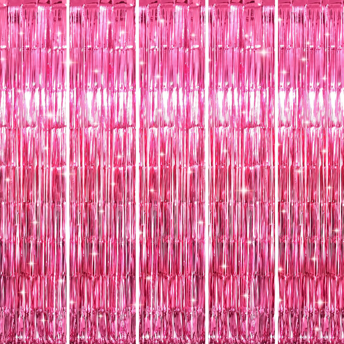 Metallic Tinsel Fringe Backdrop Curtain for Party Events