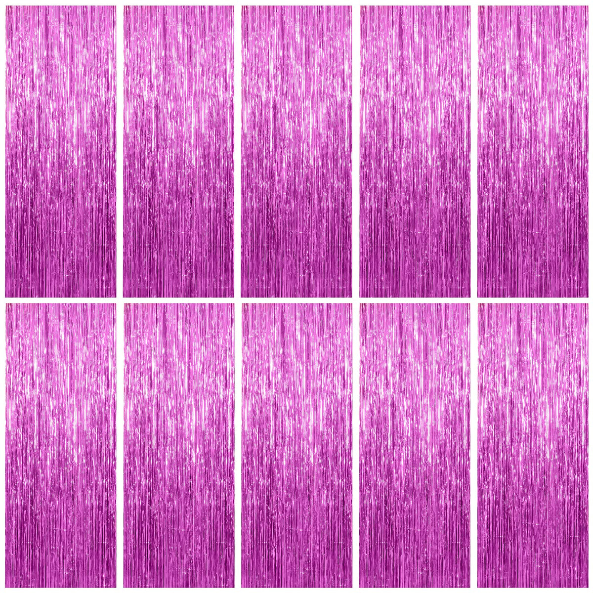 Metallic Foil Fringe Backdrop Curtain for Party Events