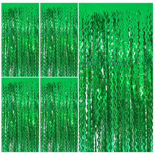 Wavy Metallic Tinsel Fringe Backdrop Curtain for Parties