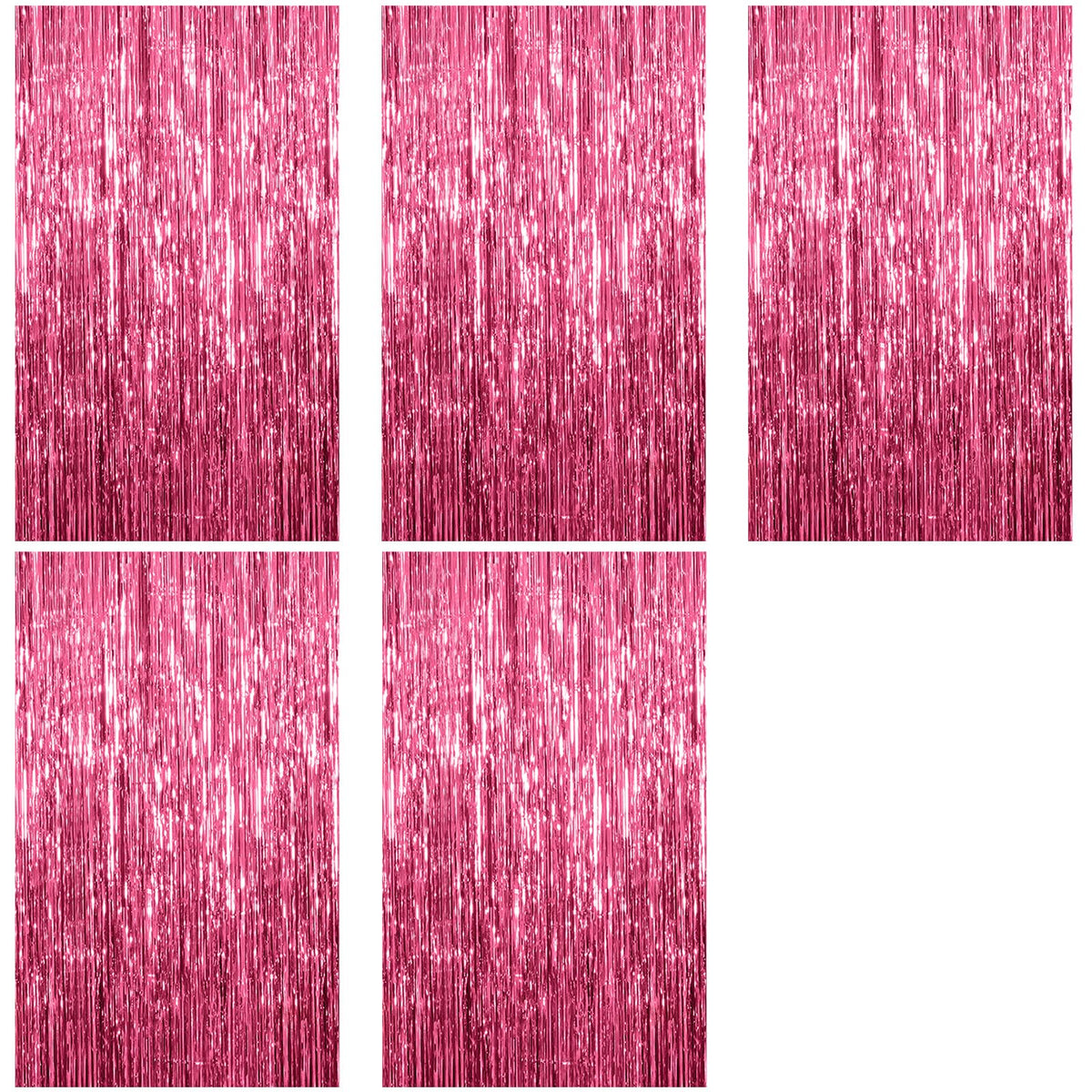 Metallic Foil Fringe Backdrop Curtain for Party Events