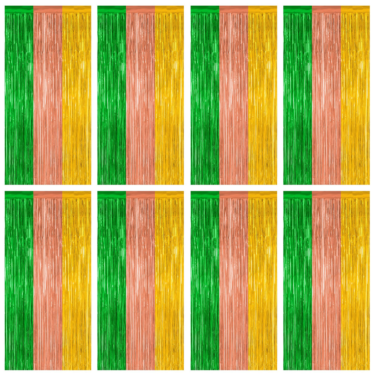 Colorful Foil Fringe Backdrop Curtain for Party Photos