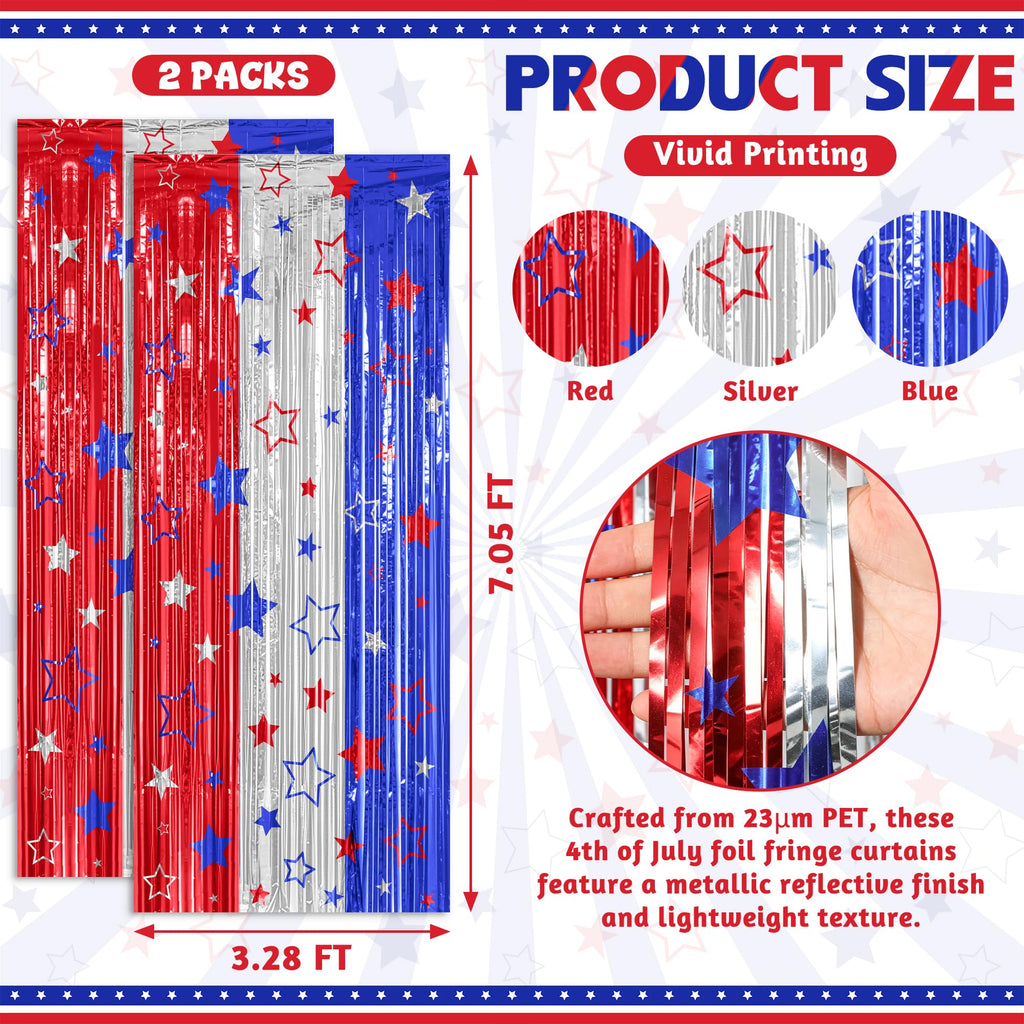 Colorful Foil Fringe Backdrop Curtain for Party Photos
