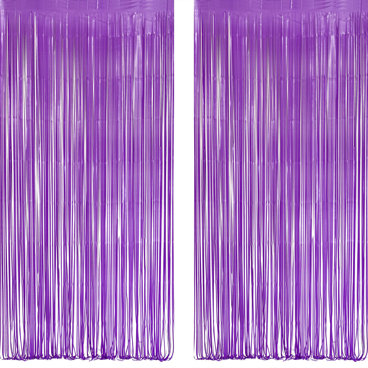 2-Pack Foil Fringe Backdrop Curtains for Party Events