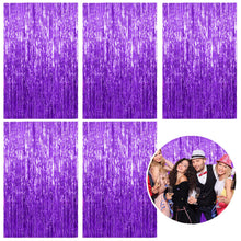 Metallic Foil Fringe Backdrop Curtain for Party Events