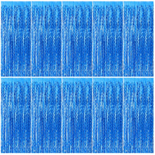 Wavy Metallic Tinsel Fringe Backdrop Curtain for Parties