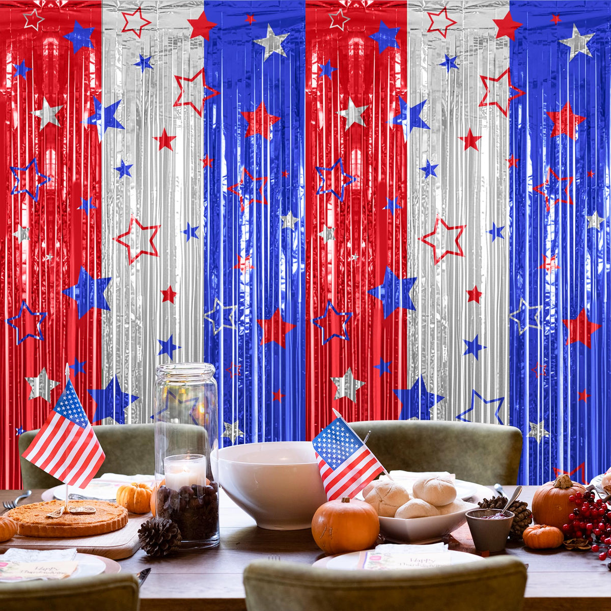Colorful Foil Fringe Backdrop Curtain for Party Photos