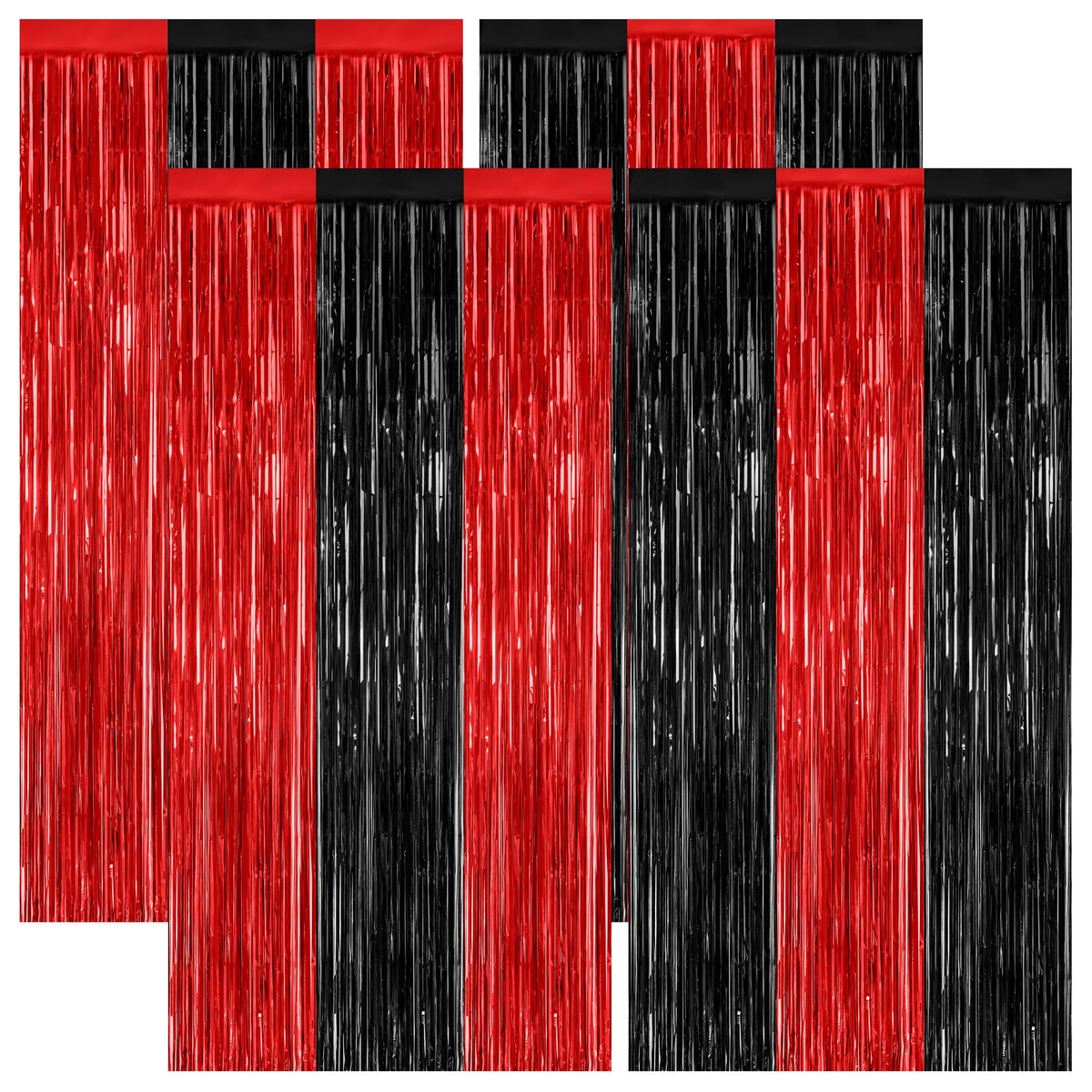Colorful Foil Fringe Backdrop Curtain for Party Photos