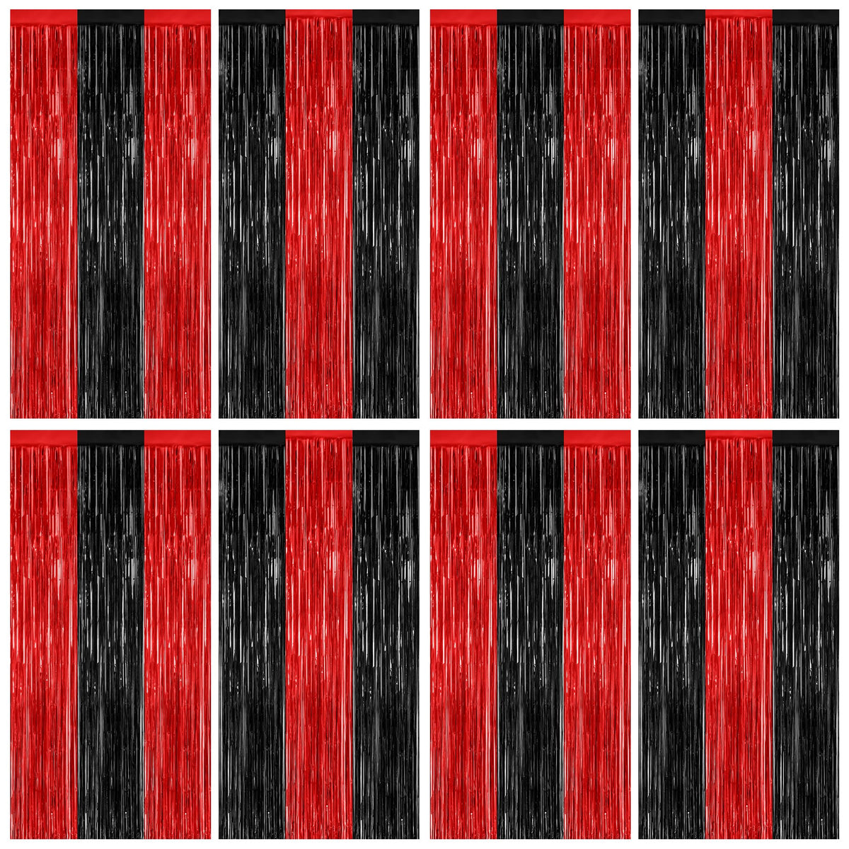 Colorful Foil Fringe Backdrop Curtain for Party Photos