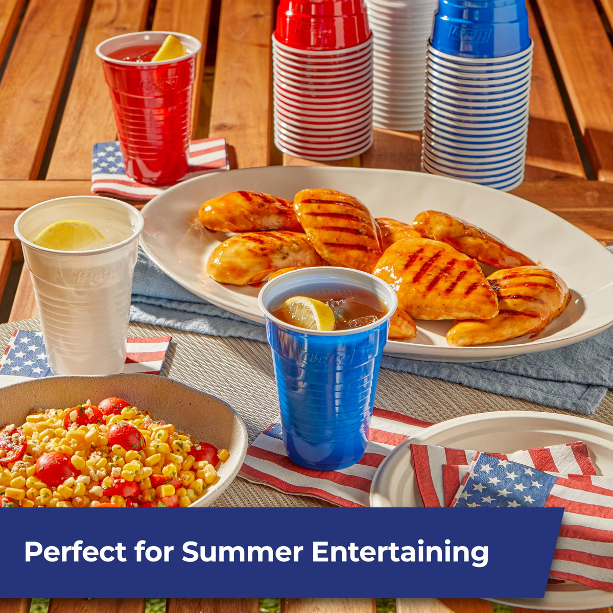 Hefty Party On Disposable Plastic Cups