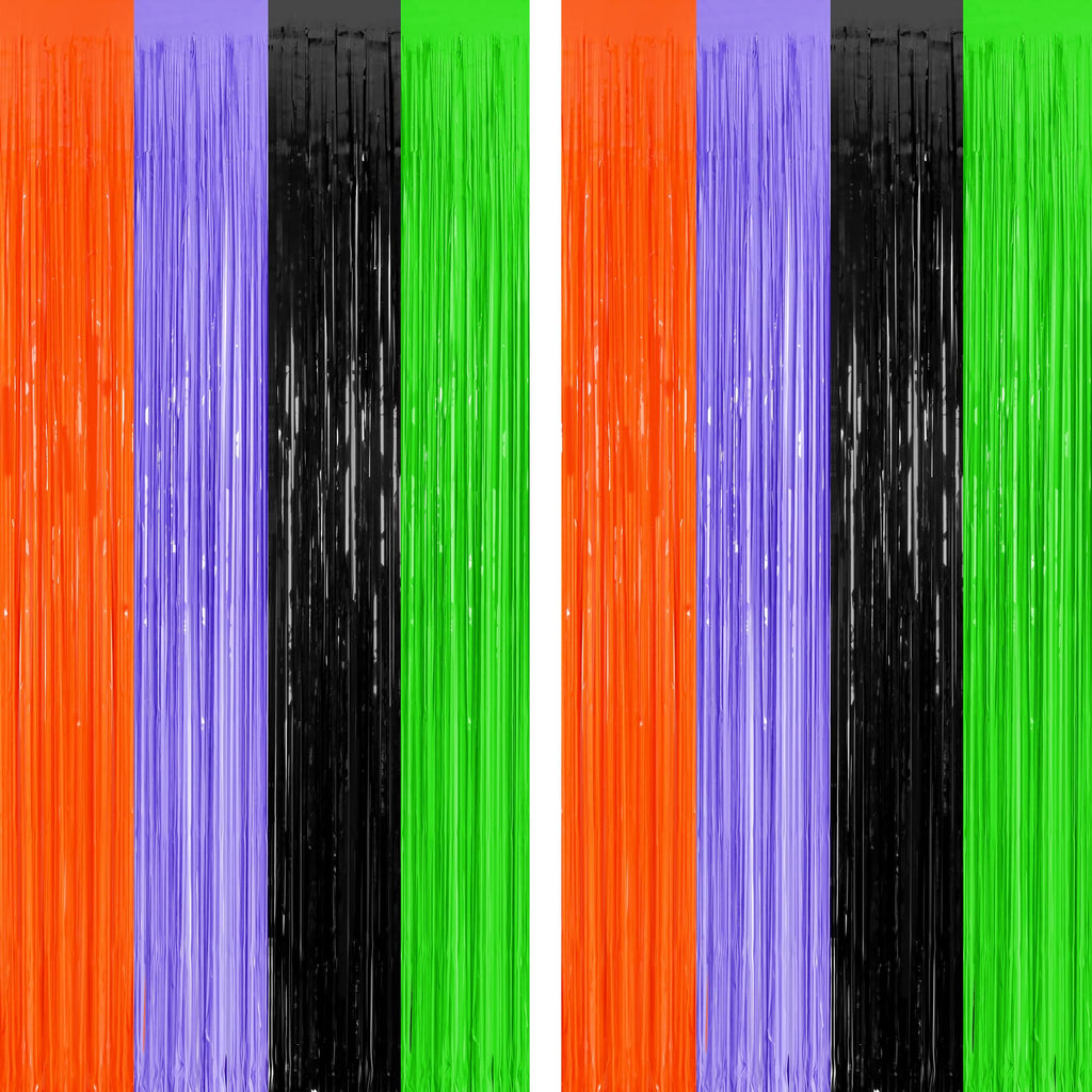 Colorful Foil Fringe Backdrop Curtain for Party Photos