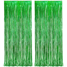 2-Pack Foil Fringe Backdrop Curtains for Party Events