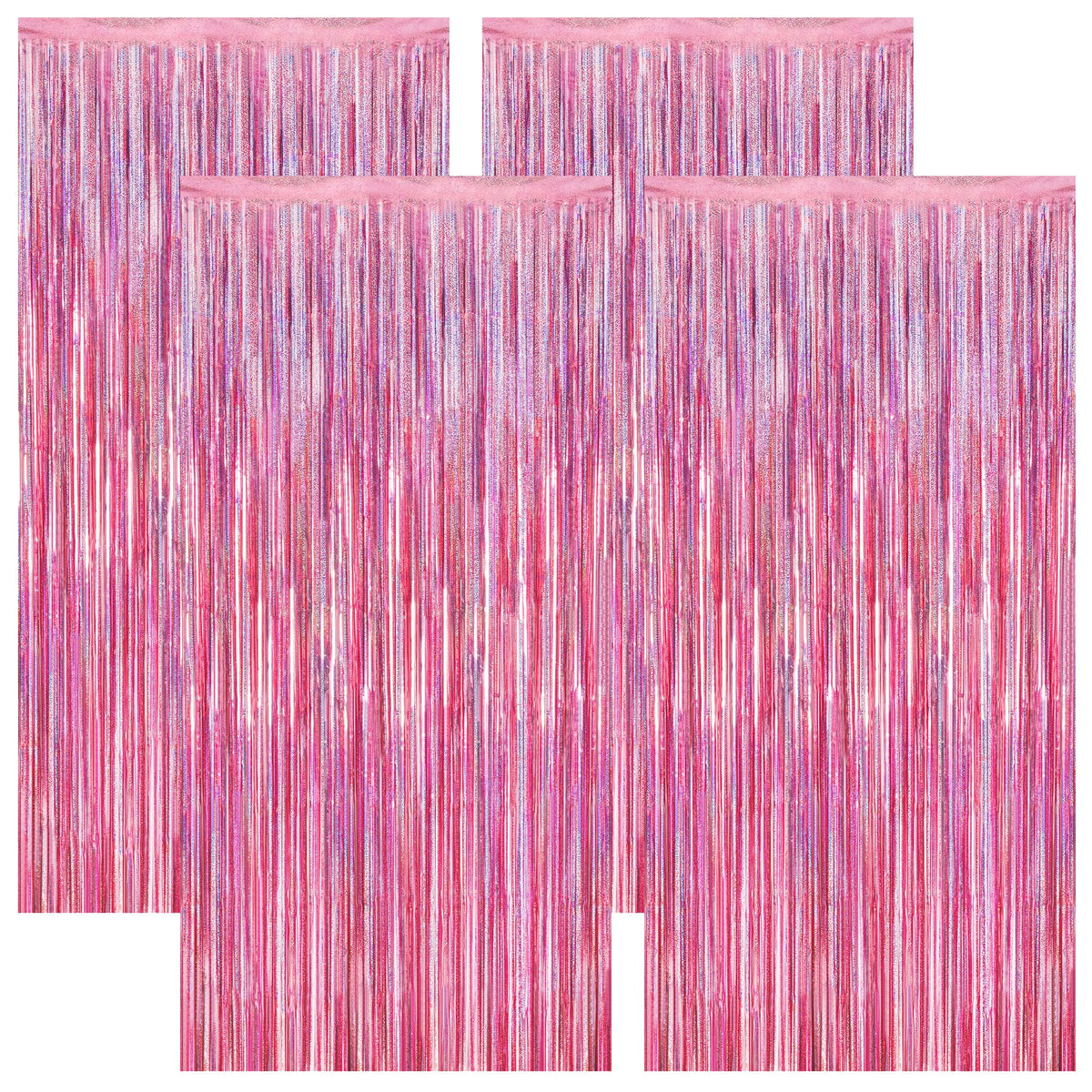 Colorful Foil Fringe Backdrop Curtain for Party Photos