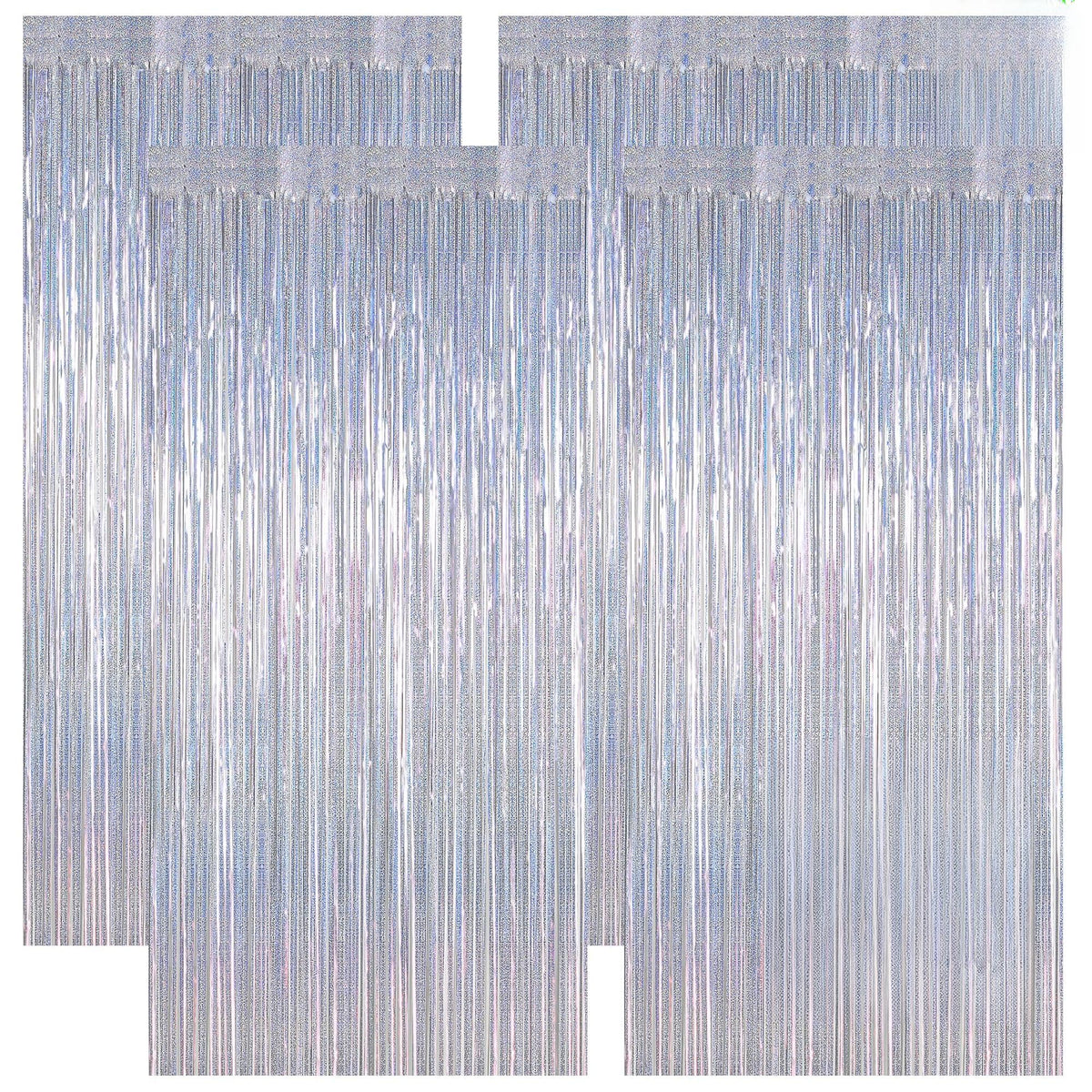 Colorful Foil Fringe Backdrop Curtain for Party Photos